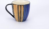 Koffiemok / Theebeker - Koffiekopjes - Letsopa Ceramics -  Model: Rood-Goud-Bruin | Handgemaakt in Zuid Afrika - hoogwaardig keramiek - speciaal gemaakt door Letsopa Ceramics voor Nwabisa African Art - Prachtig om kado te doen of zelf te gebruiken