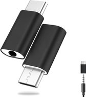 HMerch USB-C adapter - USB-C naar 3,5mm AUX - Zwart