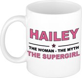 Hailey The woman, The myth the supergirl cadeau koffie mok / thee beker 300 ml