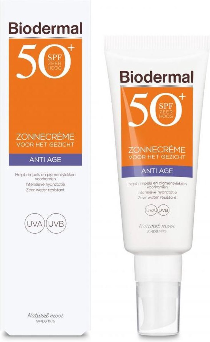 Biodermal Zonnebrand - Anti Age Zonnecr me voor het gezicht - SPF 50 - 40ml