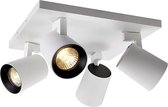 Chiq Interior Lucca 4 - Design Opbouwspot - Kantelbare Plafondlamp - Wit