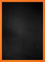 Zwart Krijtbord met Polystyrene Lijst - Oranje - 54 x 54 cm - Lijstbreedte: 20 mm - Dun