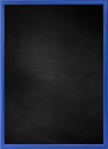 Zwart Krijtbord met Polystyrene Lijst - Blauw - 54 x 54 cm - Lijstbreedte: 20 mm - Dun