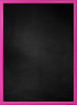 Zwart Krijtbord met Polystyrene Lijst - Roze - 44 x 64 cm - Lijstbreedte: 20 mm - Dun