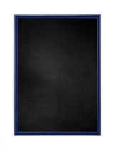 Zwart Krijtbord met Aluminium Lijst - Blauw - 31 x 41 cm - Lijstbreedte: 10 mm - Vlak