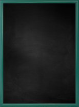 Zwart Krijtbord met Polystyrene Lijst - Groen - 54 x 74 cm - Lijstbreedte: 20 mm - Dun