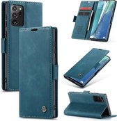 Caseme Samsung Galaxy Note 20 Ultra Retro Wallet Hoesje - Blauw