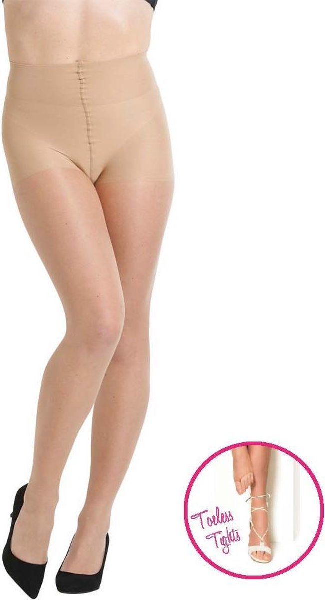 Avondeten vinger leg uit NOMI Shapewear - Corrigerende Panty 10D, Zonder Tenen voor Open Schoenen -  Nude - Maat M | bol.com