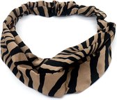Dielay - Haarband Zebra - Hoofdband - Bruin