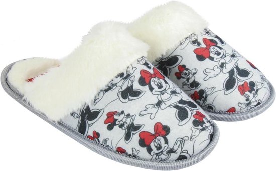 Disney - Minnie Mouse - Instap Sloffen Dames - Grijs | bol.com