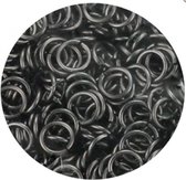 25 Sieraden oogjes RVS gun black 7 mm- Sieraden maken