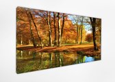 De schoonheid van de herfst 100x70 cm, Kunst schilderij, Canvas 100% katoen uitgerekt op het frame van hoge kwaliteit, muurhanger geïnstalleerd.