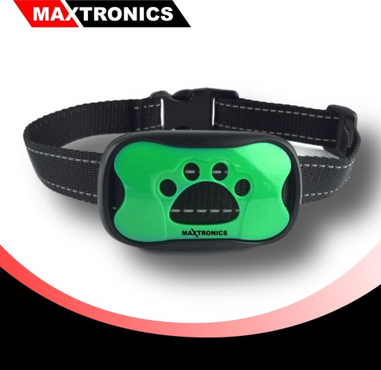 MAXTRONICS™ Diervriendelijke Anti blafband zonder schok - - Incl. 2 batterijen en 5 gekleurde frontjes - Trainingsband hond - Anti blafband voor kleine Honden en Grote Honden - Vibratie en geluid - blafband voor honden | nu!