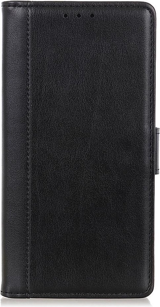 "Shop4 - Geschikt voor Samsung Galaxy A41 Hoesje - Wallet Case Grain Zwart"