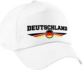 Duitsland / Deutschland landen pet wit volwassenen - Duitsland / Deutschland baseball cap - EK / WK / Olympische spelen outfit
