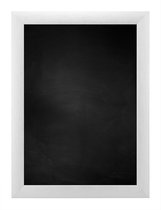 Zwart Krijtbord met Aluminium Lijst - Zilver - 35 x 45 cm - Lijstbreedte: 23 mm - Breed