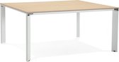 Design bureautafel EFYRA - naturel - wit - 160 x 160 - Kokoon Design