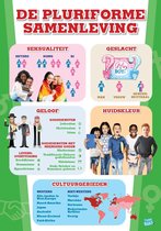 Gelamineerde Educatieve Poster Diversiteit/Pluriforme samenleving - Posterindeklas.nl