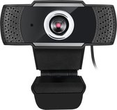 Adesso CyberTrack H4 Webcam 1080p Full HD - Met Microfoon - Plug & Play - Zwarte/grijs - Auto Focus Lens - Verstelbaar - 2.1 mega pixel