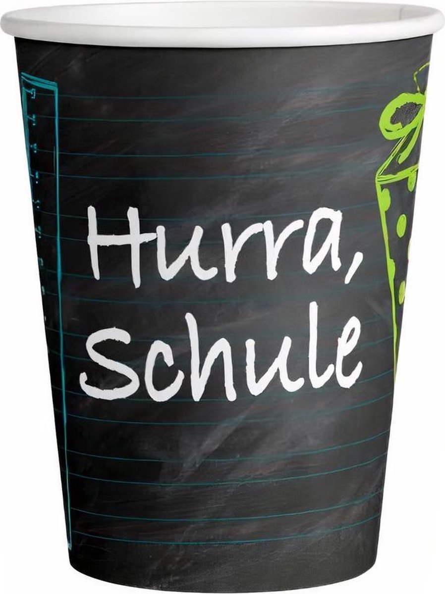 Amscan Bekers Hurra Schule 250 Ml Karton 8 Stuks