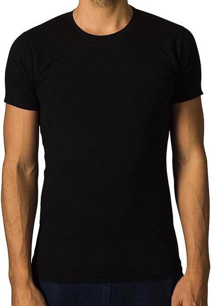 2 x T-shirt Basic - Biologisch katoen - zwart - O - hals