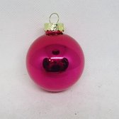 Kerstbal, pink, glans, 9 stuks: Ø 4 cm: Glas