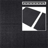 Intergard Rubberen tegels zwart 500x500x25mm prijs per m2