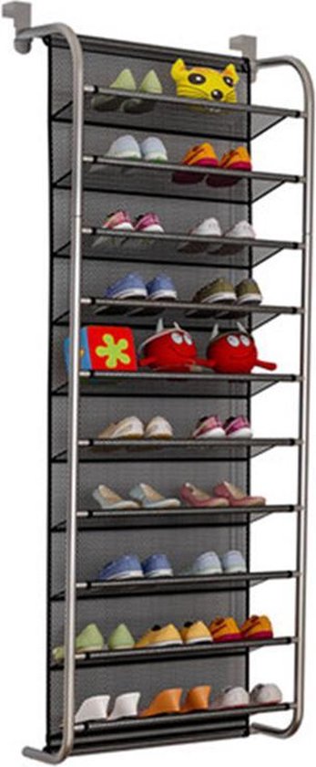 Novalits® Hangend schoenenrek - 30 paar - Opbergsysteem - Organizer -  Metaal - Deur- &... | bol