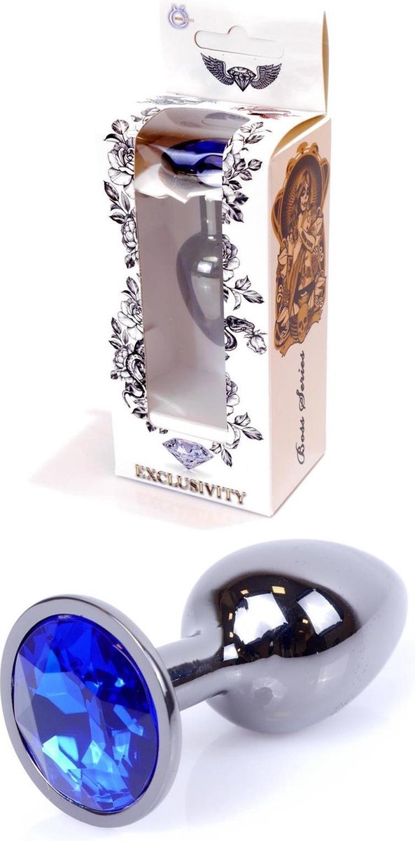 Goedkoopste Bossoftoys - Plug - Donker zilver - Donker blauw - 64-00032 - gave cadeaubox