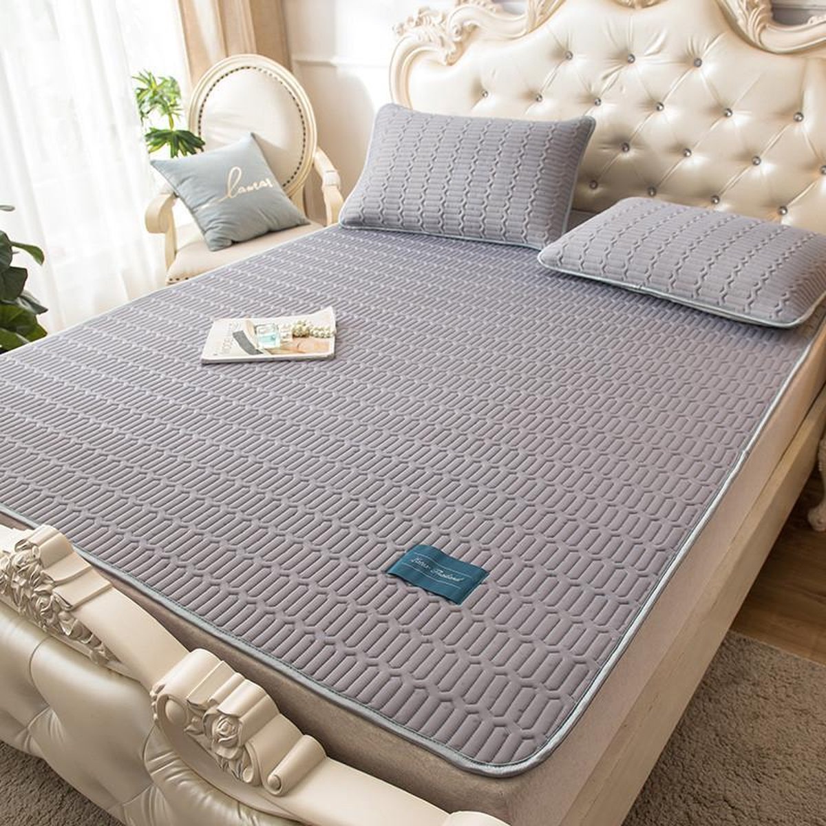 Matras Covers Silky Latex koele zomer Bed Matras Topper Sheet