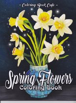 Spring Flowers Coloring Book - Coloring Book Cafe - Kleurboek voor volwassenen