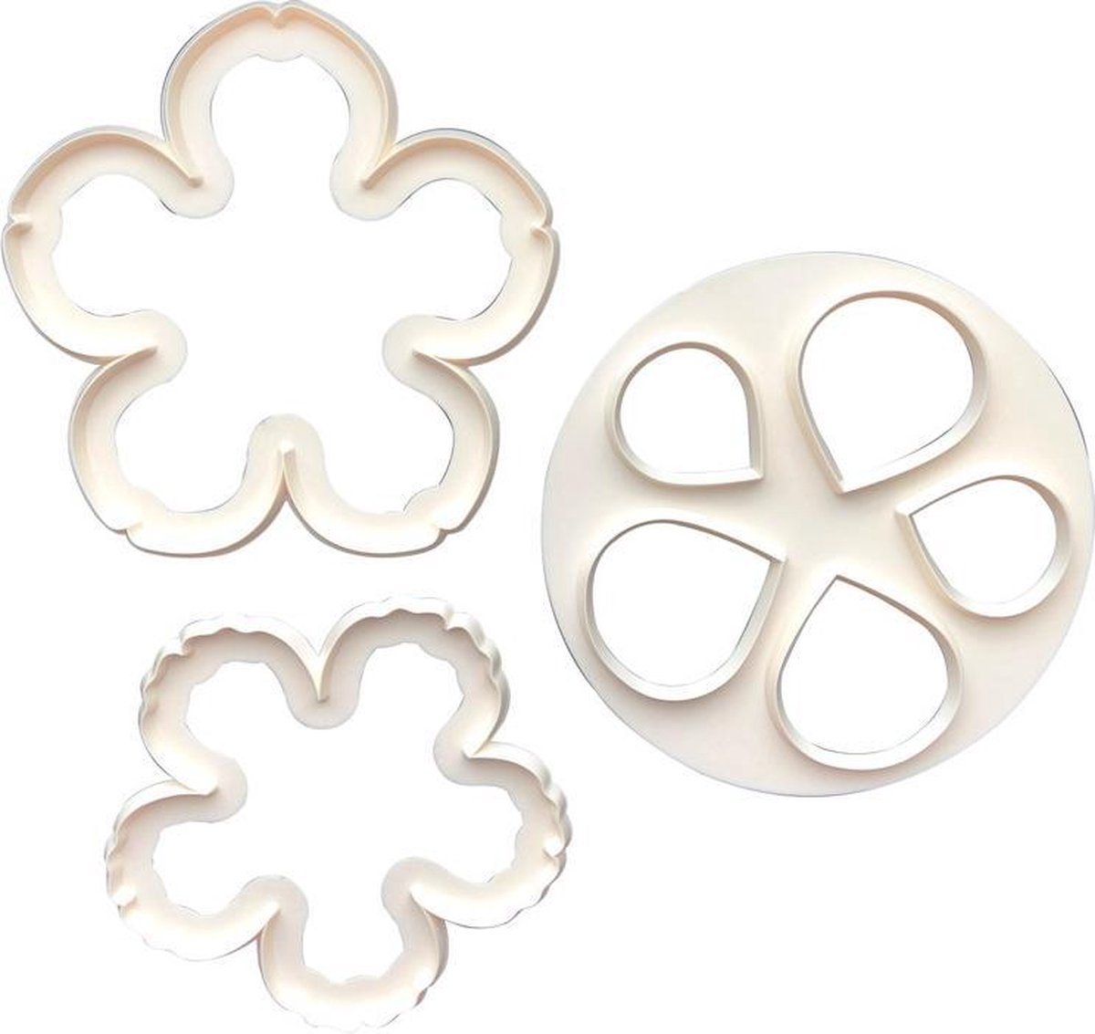 FMM Uitsteker Engelse Roos - David Austin stijl - gekwartierde roos - English Rose Cutter set