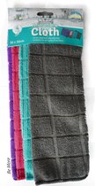 - SET: Microvezeldoekjes - Schoonmaak doekjes - 4 Microvezel Doekjes - Micro Doek - Microfibre Cloth - Cleaning Cloth - Roze Paars Groen Grijs