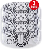 Most Hunted 3 pack vintage tijger mondkapjes wit zwart 20-11cm voor kids