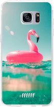 Samsung Galaxy S7 Edge Hoesje Transparant TPU Case - Flamingo Floaty #ffffff