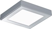 LED Plafondlamp - Plafondverlichting - Inbouw - Trion Ruo - 12W - Warm Wit 3000K - Vierkant - Mat Titaan - Kunststof - BSE