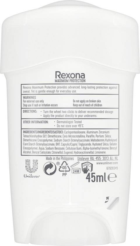 Rexona Women Maximum Protection Confidence Anti-transpirant Stick - 45 ml - Rexona