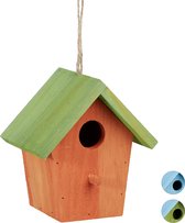 Relaxdays Decoration Birdhouse - Décoration de printemps en bois
