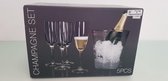 Set champagneglazen met cooler