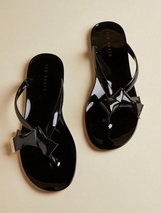 Ted Baker Slippers Luzzi Origami Bow Flip Flop Rude Zwart Maat 40 bol