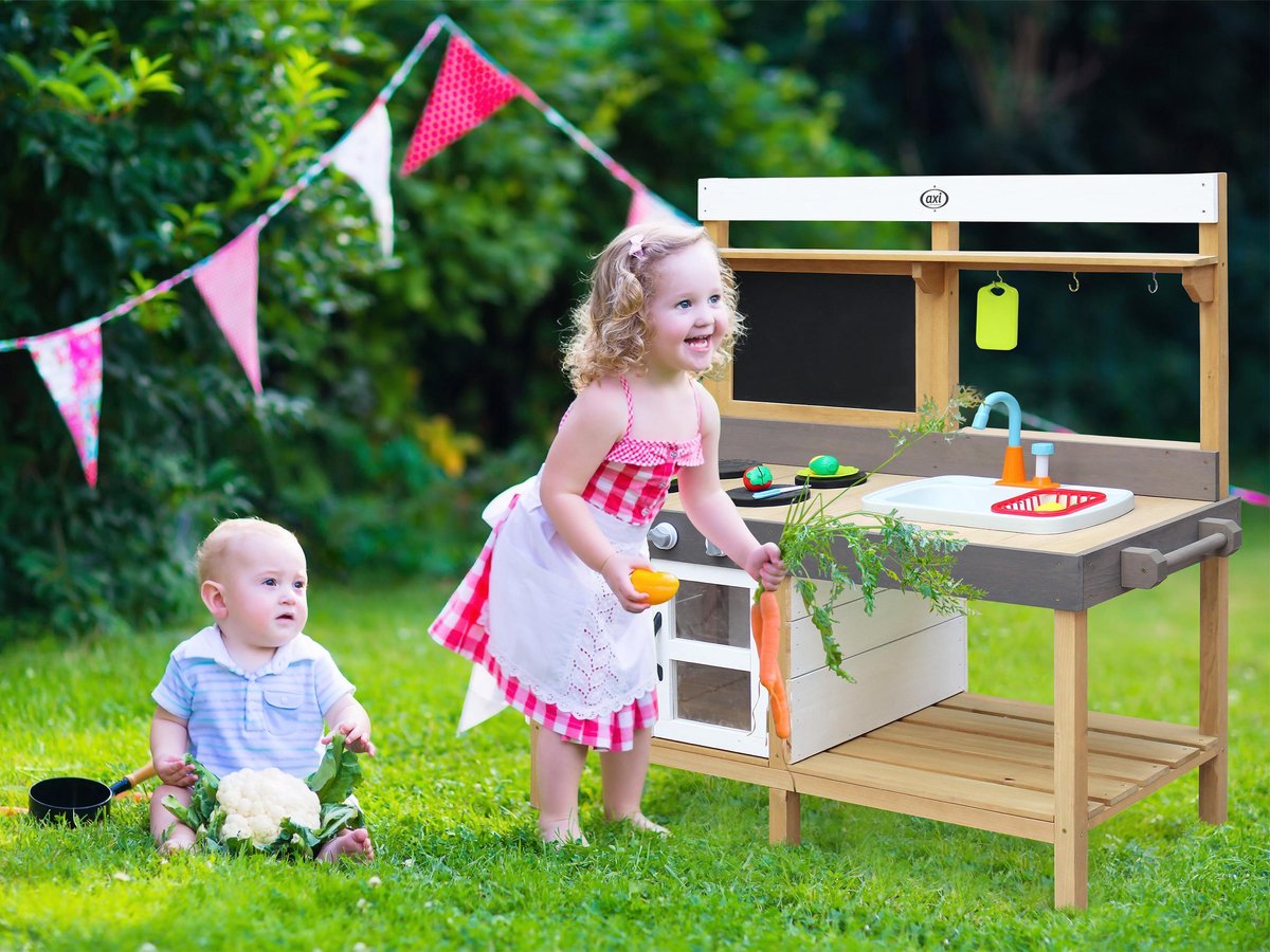 AXI Rosa Zand & Water Speelkeuken Groot - Incl. 17-delige accessoire set - Modder Keuken — afbeelding 7