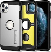 Hoesje Apple iPhone 11 Pro Max - Spigen Tough Armor Case - Satijn/Zilver