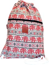 T-Bags Katoenen tas  - Stevige rugzakken - Rugtas met rits - comfortabele rugzak - Rood
