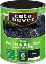 CetaBever Tuin Palen & Bielzen Beits - Mat - Zwarte Teer - 750 ml