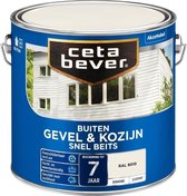 CetaBever Gevel & Kozijn Snel Beits - Zijdemat - RAL 9010 - 2,5 liter