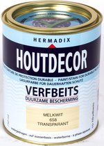 Hermadix Houtdecor Verfbeits Transparant - 0,75 liter - 658 Melkwit