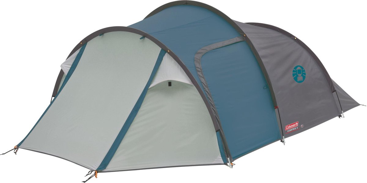 Coleman Cortes 3 tunneltent - tent 3 persoons - waterdichte tent - snel op te zetten - Blauw/Wit – foto 3