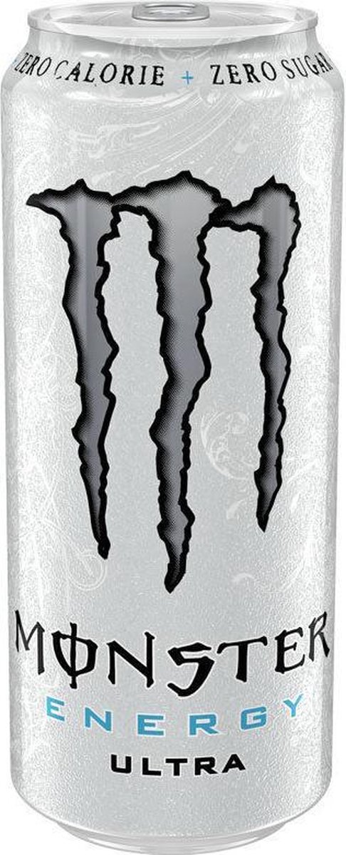 Monster Energy Ultra White - energiedrank zonder suiker en calorieén - 12x 500ml