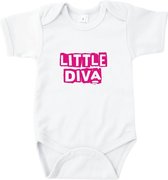 Baby rompertje Little Diva | Korte mouw 62/68 wit