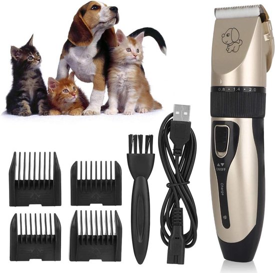 Professionele dierentondeuse voor katten en honden Tondeuse set DraadloosDog...